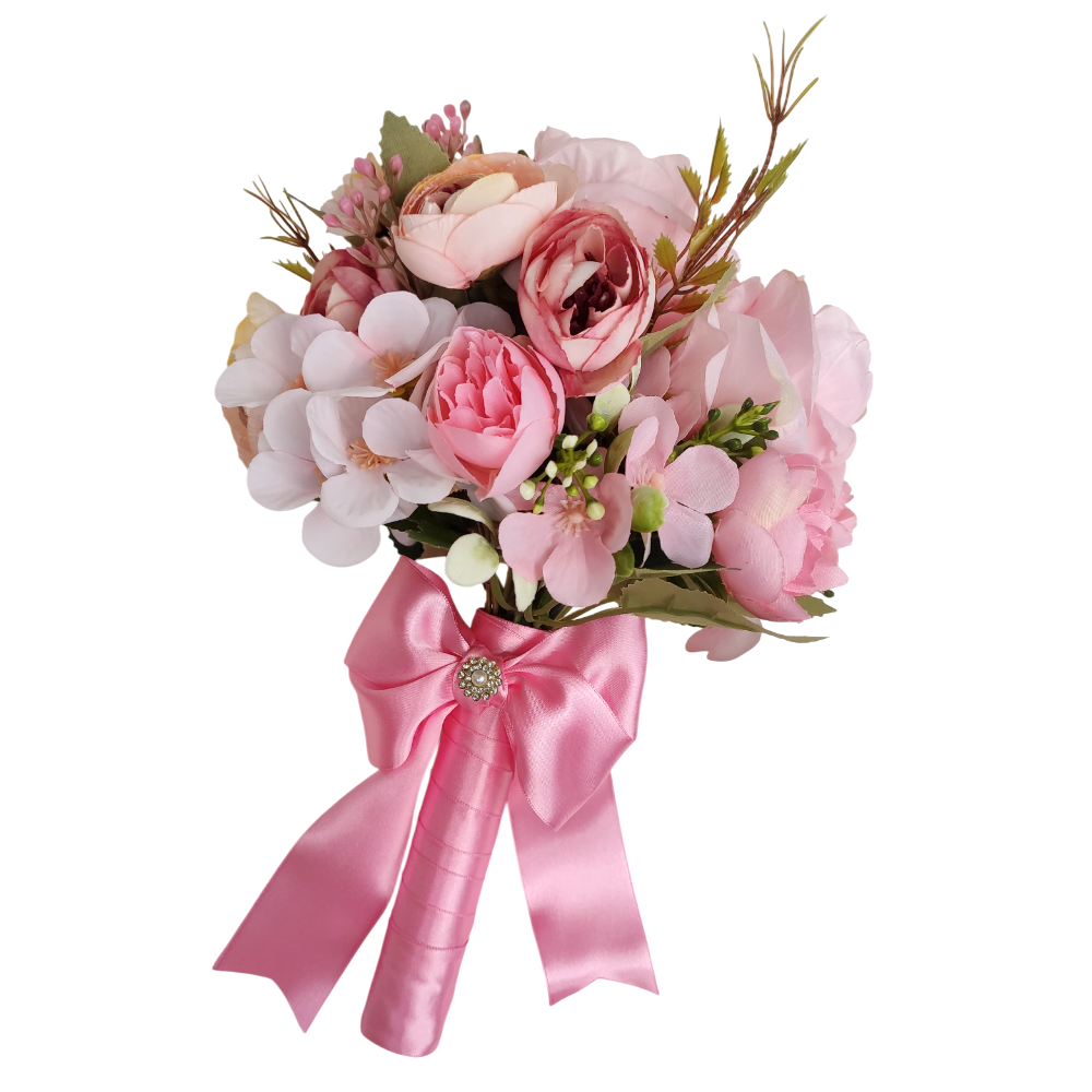 buque rosa bn129 - ipanemashop (4) Buquê de noiva permanente realista rosa