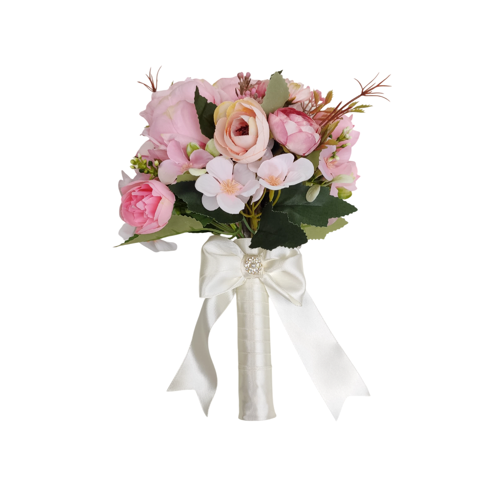 buque rosa bn129 - ipanemashop (5) Buquê de noiva permanente realista rosa