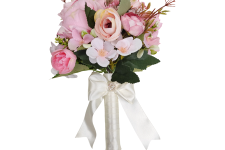 Buquê de Noiva Permanente Realista Redondo com Rosas Rosa Clássico Romântico Buquê de Noiva Permanente Realista Redondo com Rosas Rosa Clássico Romântico