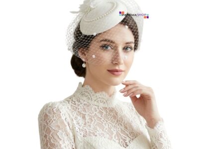 Casquete com Voilette Noiva Vintage – Acessório Cabelo Casamento Civil e Pré-Wedding Casquete com Voilette Noiva Vintage – Acessório Cabelo Casamento Civil e Pré-Wedding