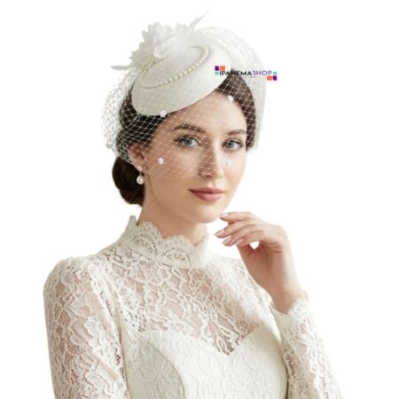 Casquete com Voilette Noiva Vintage – Acessório Cabelo Casamento Civil e Pré-Wedding Casquete com Voilette Noiva Vintage – Acessório Cabelo Casamento Civil e Pré-Wedding