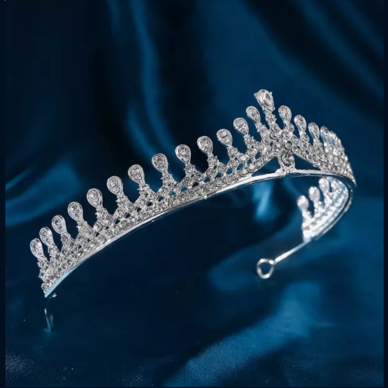 tiara coroa de noiva ou debutante elegante 4cm de altura