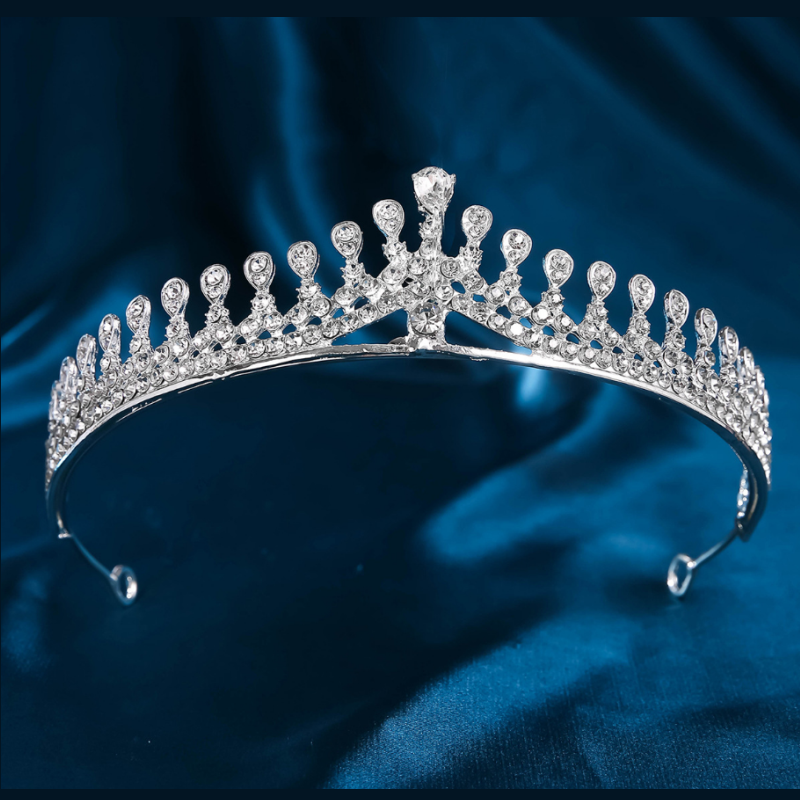 tiara coroa de noiva ou debutante elegante 4cm de altura