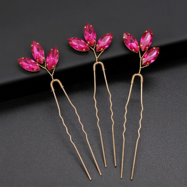 kit arranjo de cabelo grampo rosa ideal para coque penteado de festa madrinha