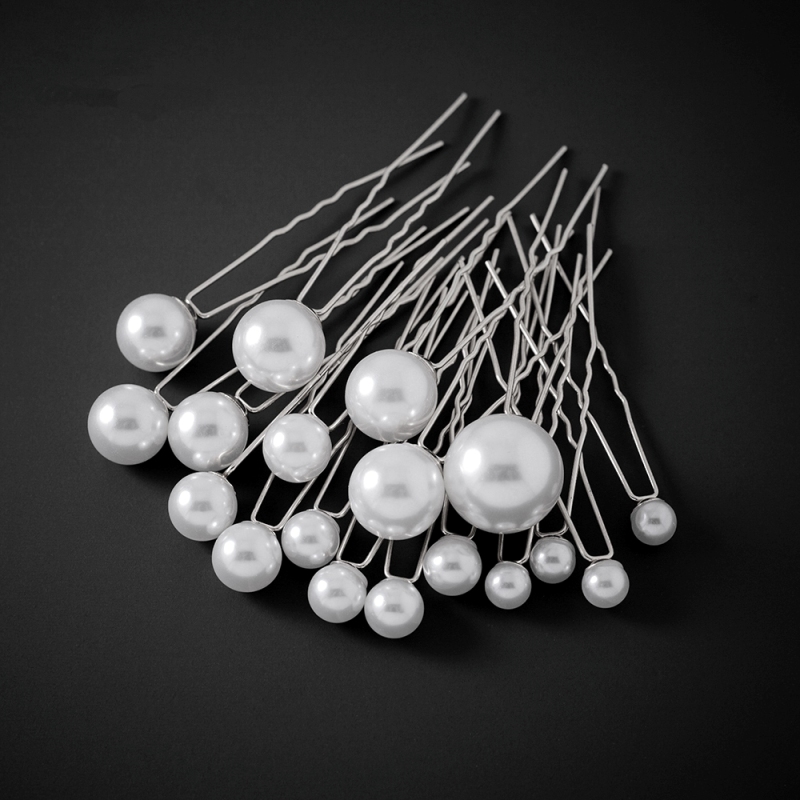 grampo grinalda b422 (1) Kit de grampos de pérolas para noiva com haste dourada e prata