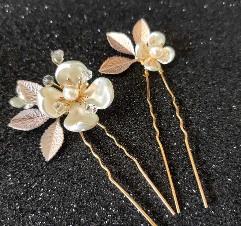 Grampo grinalda de cabelo noiva flor pérola