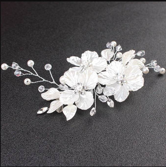 grinalda b459 (4) Acessório de cabelo para noiva romântica com flores