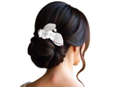 Grinalda de Noiva Flores de Porcelana Branca – Vários Modelos