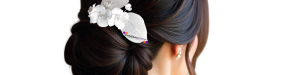 Grinalda de Noiva Flores de Porcelana Branca – Vários Modelos Grinalda de Noiva Flores de Porcelana Branca – Vários Modelos