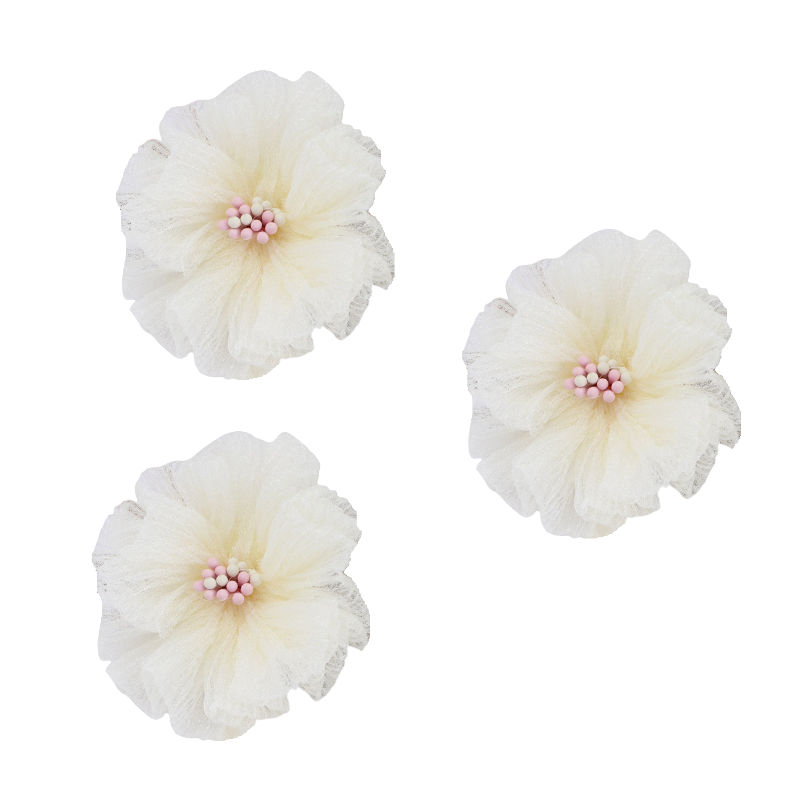 arranjo de cabelo flor para daminha batizado criança