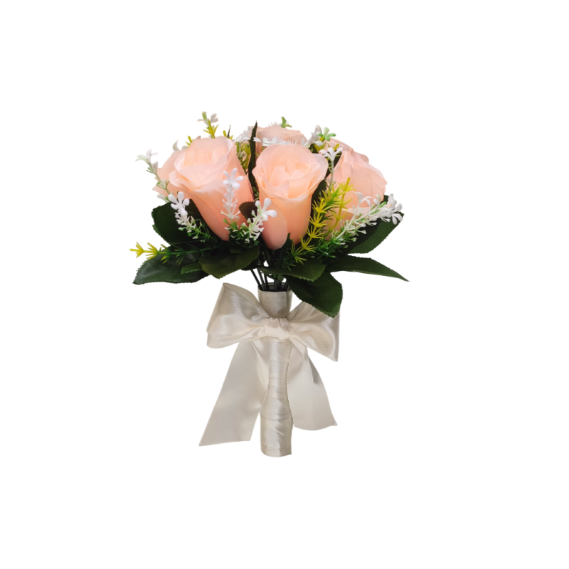 buquê rosas pessego, buque permanente para casamento civil, fotos préwedding ou daminha