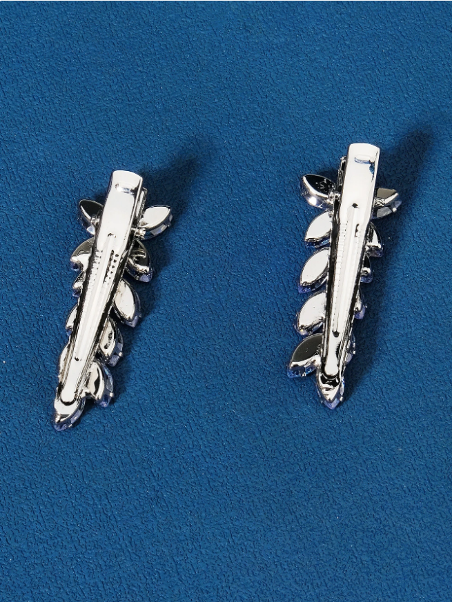 prendedor b520 (2) Acessório de cabelo noiva semijoia brilho de diamante zircônia navete