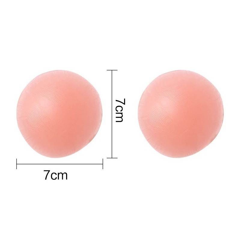 Par de protetores de seios silicone reutilizável cor bege