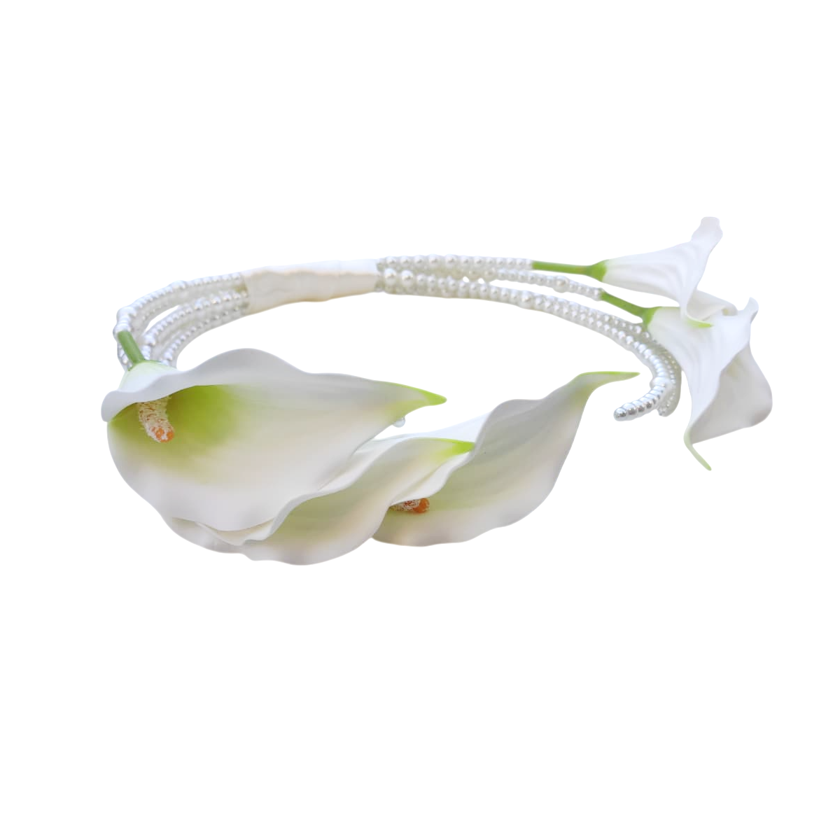 Buquê tipo bolsa, hoop buque, buque de callas e pérolas, buque de noiva moderno